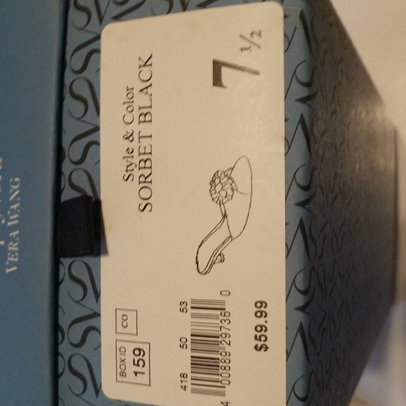 GG BLACK Nearly New Vera Wang Crystal & Tulle Embellished Kitten Heel Pee… - Picture 7 of 7